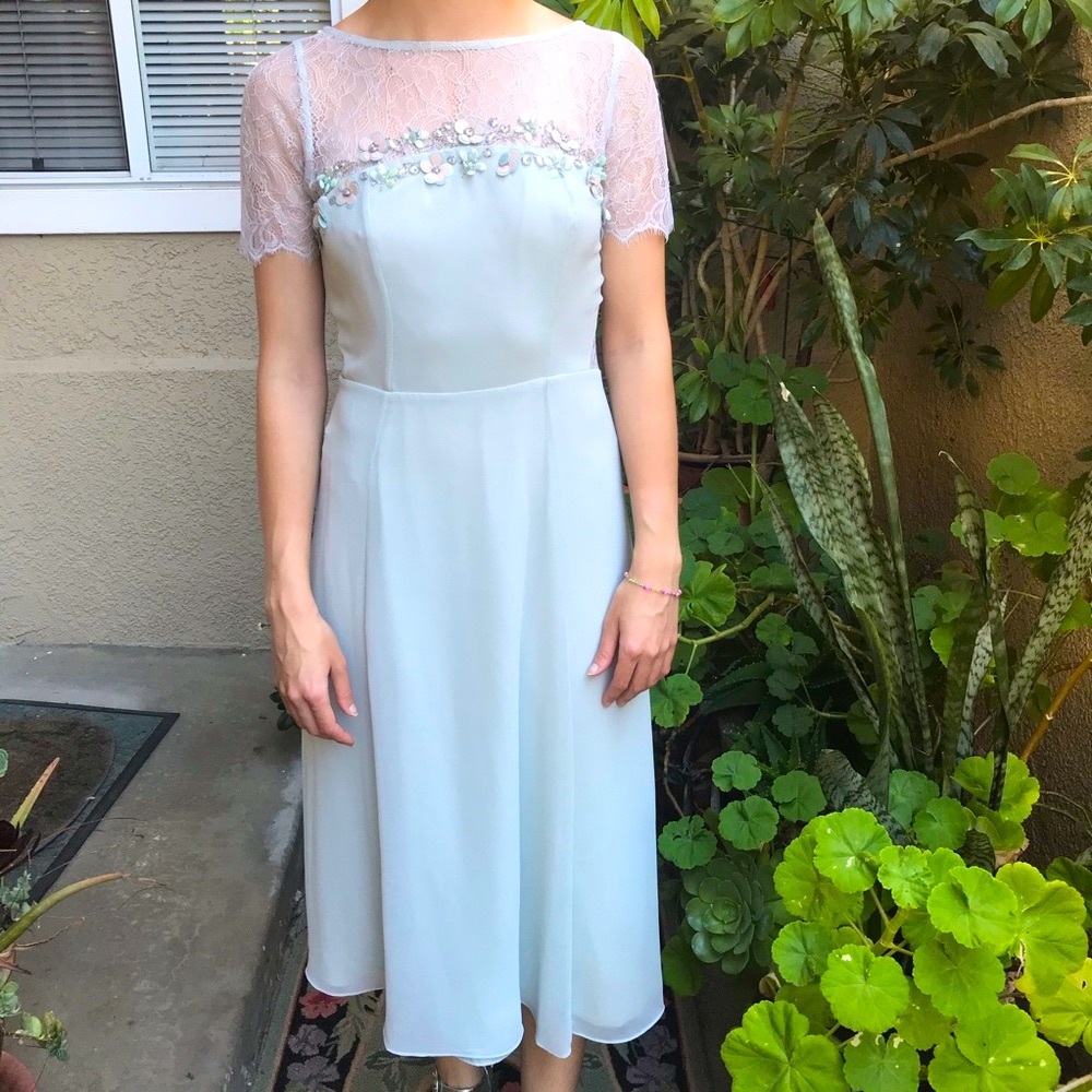 Dusty mint ASOS midi dress